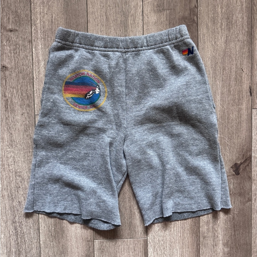 Youth Aviator Nation sweat shorts with Venice, CA Logo